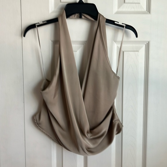 Zara satin effect halter. New without tags - Picture 1 of 3